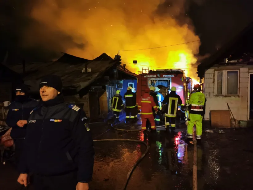 Incendiu violent în Miercurea Ciuc
