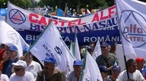 Cartel Alfa, din nou în stradă. Sindicaliștii pichetează Ministerul Muncii