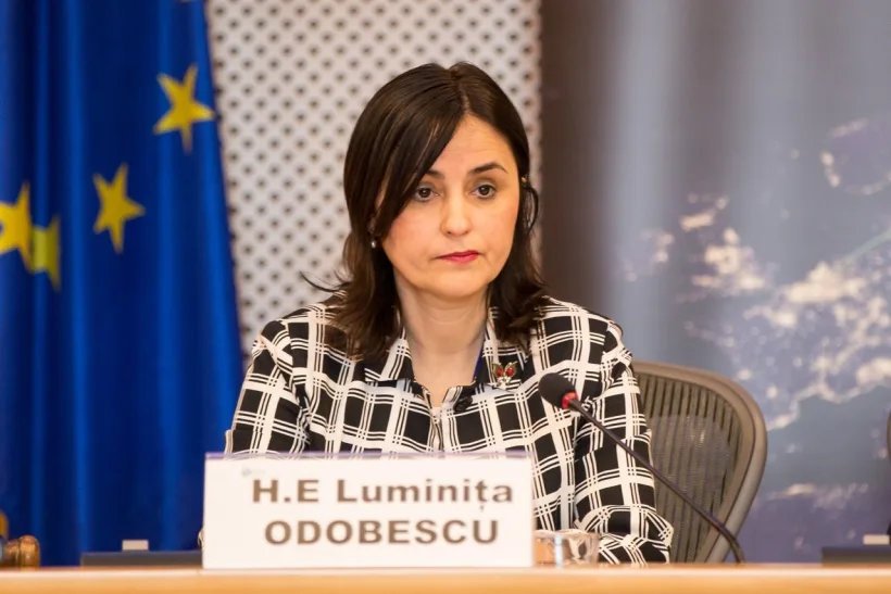 Ministrul liberal Luminiţa Odobescu, la reuniunea Consiliului Afaceri Externe