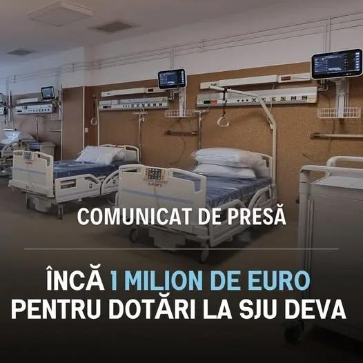 Încă 1 milion de euro pentru dotări la Spitalul Județean de Urgență Deva
